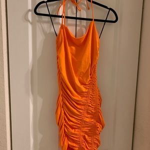 NWT Orange fitted dress Size M